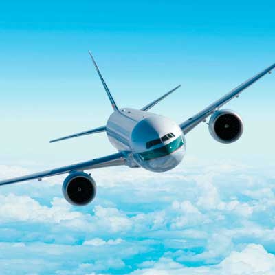 Direct flight by plane